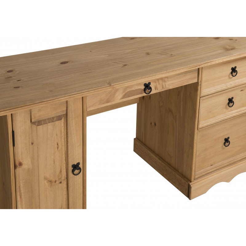 Corona Mexican Pine Straight Computer Desk Mercers Furniture